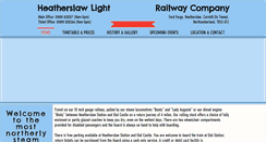 Desktop Screenshot of heatherslawlightrailway.co.uk